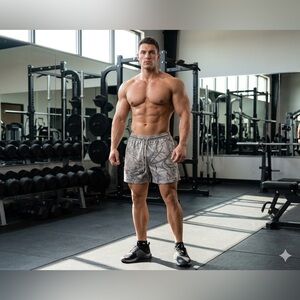 YoungLA Reversible Shorts Men’s XL x 6.5” Tree Camo Mesh Active Gym Athletic